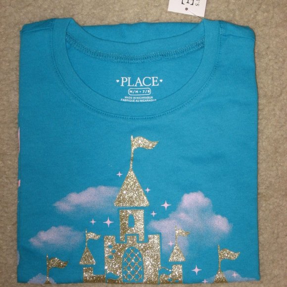 Girls Princess Graphic T-Shirt Size M/M By Childrens Place NWT - Picture 1 of 4